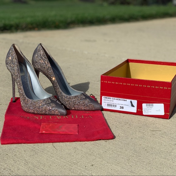 SOLD  | Rene Caovilla Crystal Lizard Stiletto Pump - Picture 4 of 7